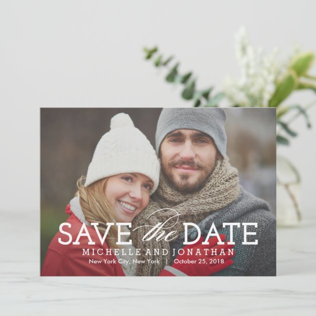 Simply Timeless Photo Save The Date Card