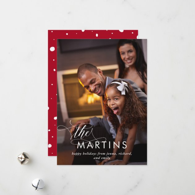 Elegant Name | Holiday Card With Photo