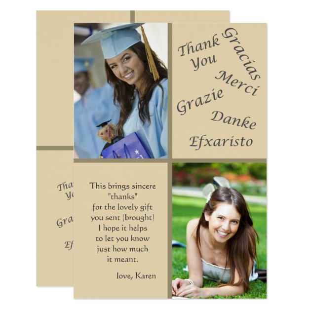 Say Thanks Photo Thank You Notes Card