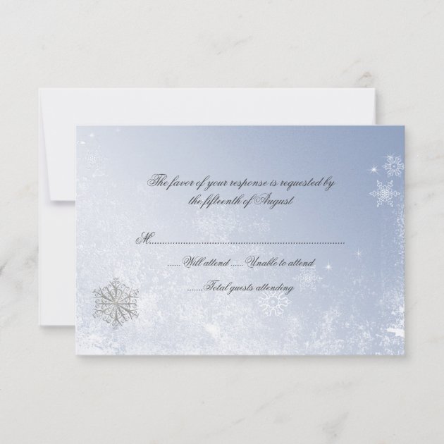 Winter Snowflake Wedding Response Card