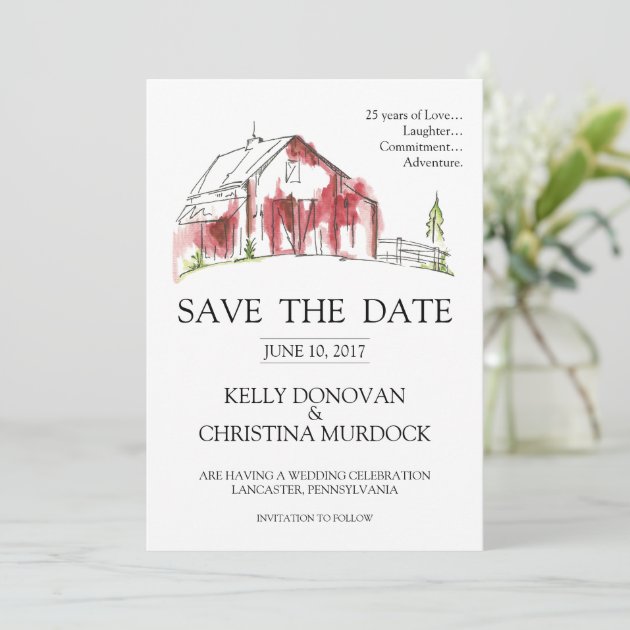 Rustic Barn Wedding Save The Date