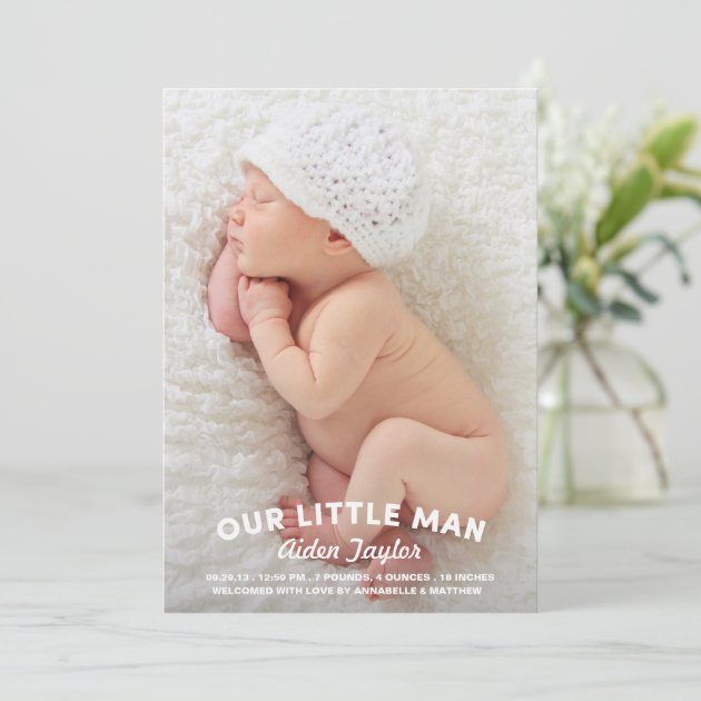 Our Little Man Birth Announcement