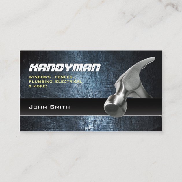 Handyman repair professional business cards (front side)