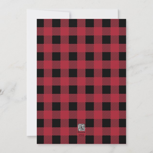 Country Rustic Plaid Merry Christmas Photo Card