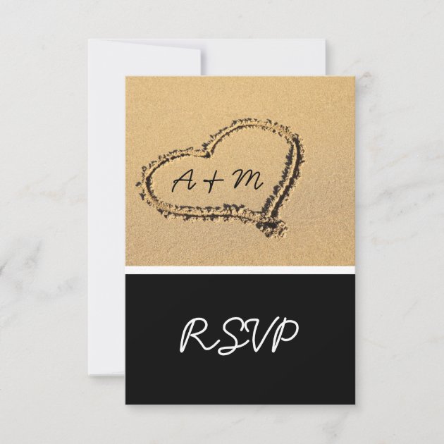 Tropical Beach Wedding RSVP Card For Square Invite