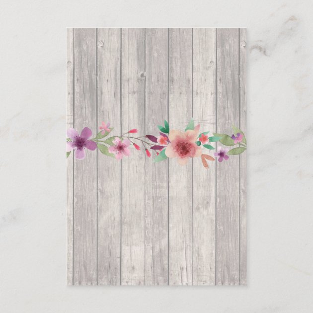 Floral Accommodation Wood Lights Wedding Cards