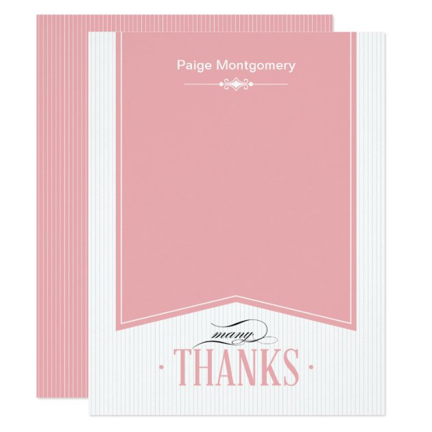 Touch Of Class Graduation Thank You Note Card