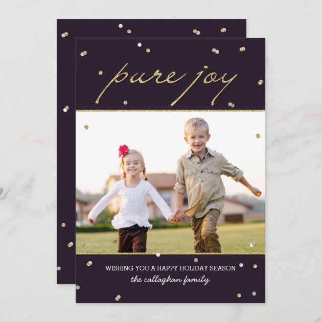 Pure Joy Holiday Photo Card
