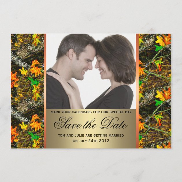 Camo Save the Date Photo