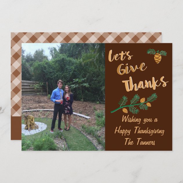 Let's Give Thanks Thanksgiving Card