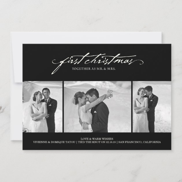 First Christmas As Mr. & Mrs. Holiday Photo Card