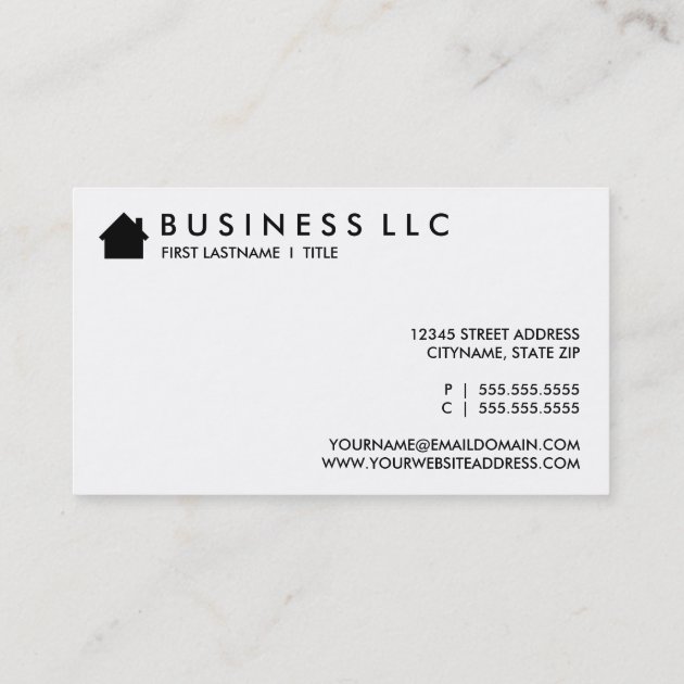 FOR SALE / SOLD sign Business Card (back side)