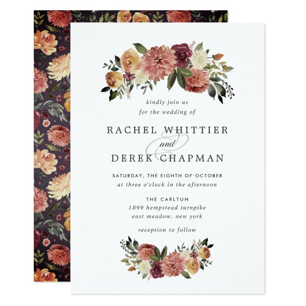 Rustic Bloom Wedding Invitation