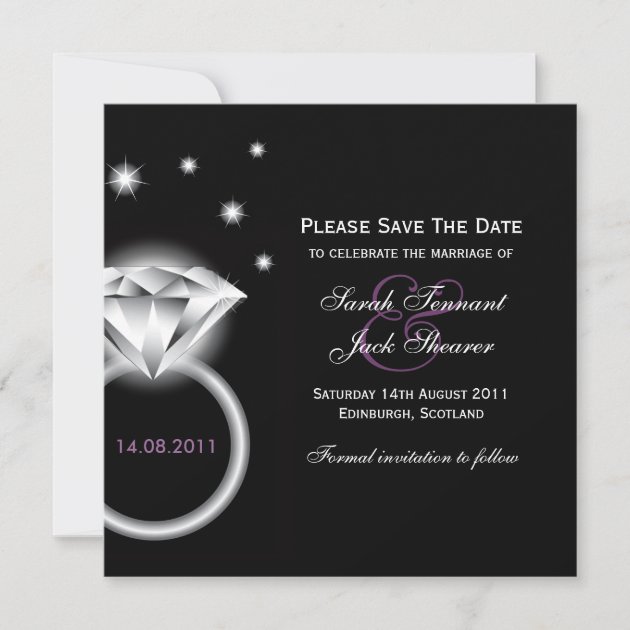 Large Diamond Ring Save The Date