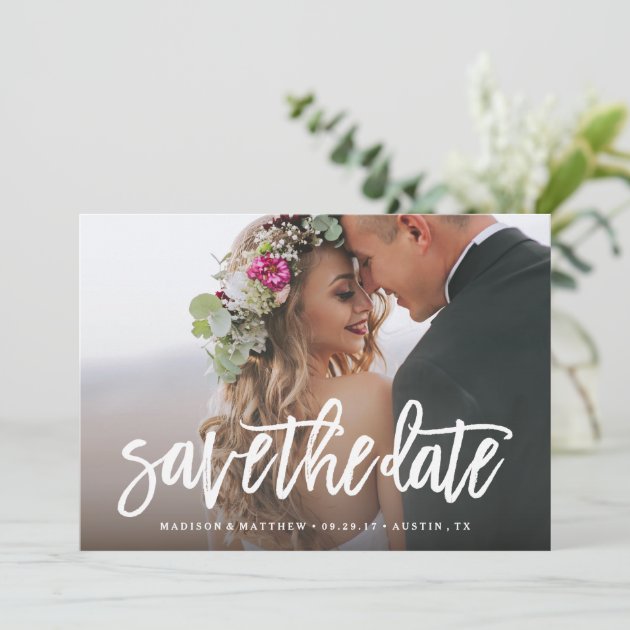 Brushed Save The Date Overlay