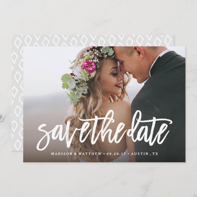 Brushed Save The Date Overlay