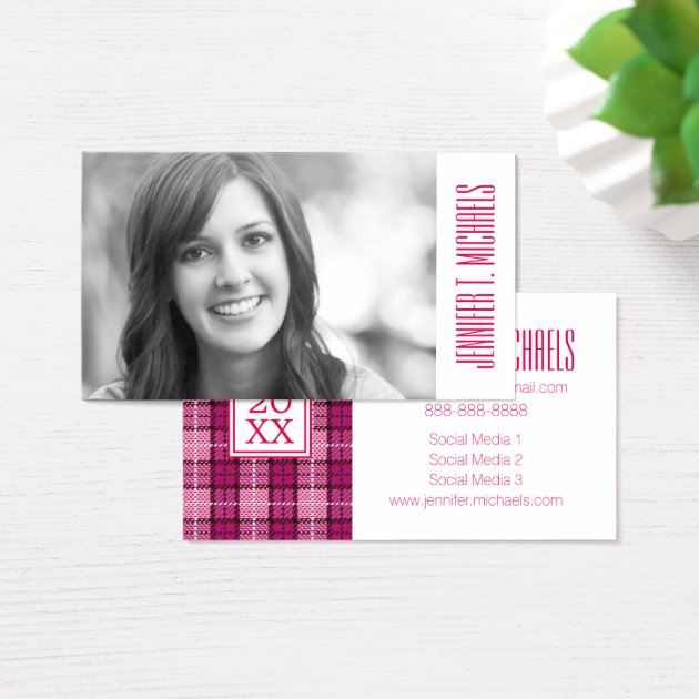 Photo Graduation | Pixel Plaid Business Card
