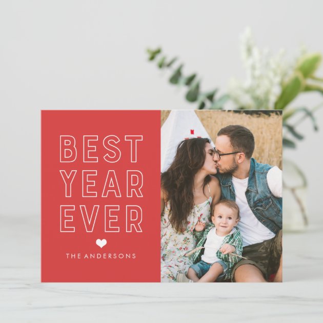 Modern Best Year Ever | Holiday Photo Card