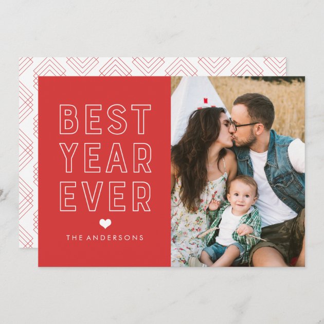 Modern Best Year Ever | Holiday Photo Card