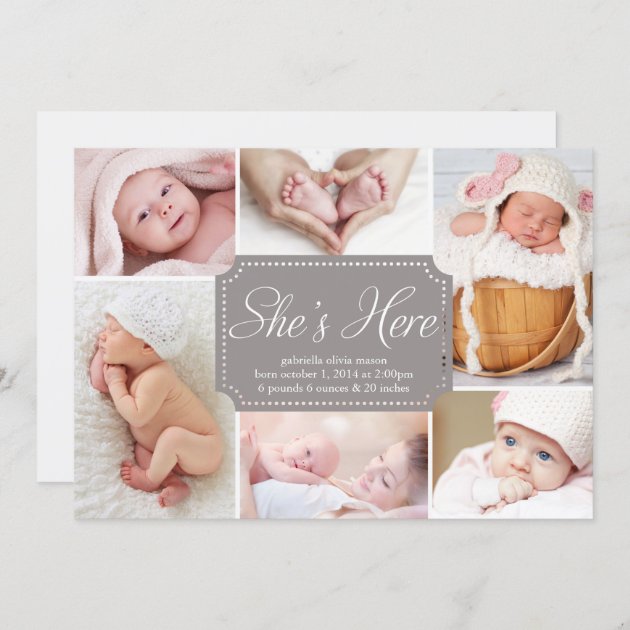 She's Here | Birth Announcement
