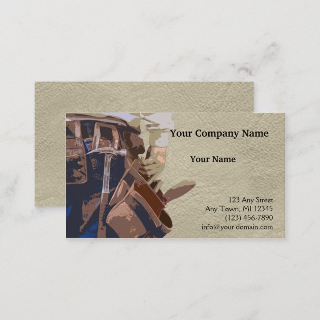 Handyman Tools Watercolor Business Card (back side)