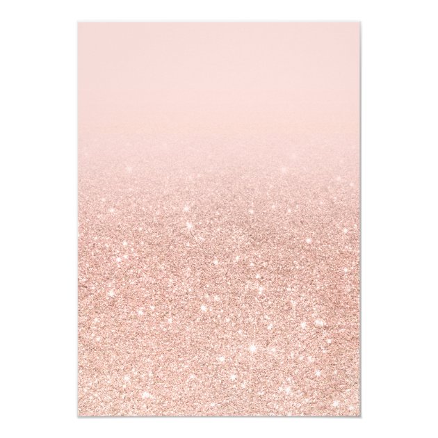 Rose Gold Faux Glitter Pink Baby Word Scramble Invitation
