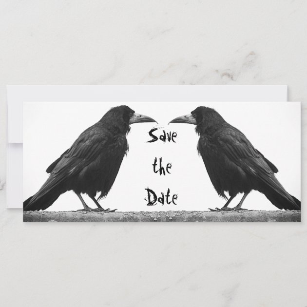 Two Rooks Goth Save the Date Invitation Card