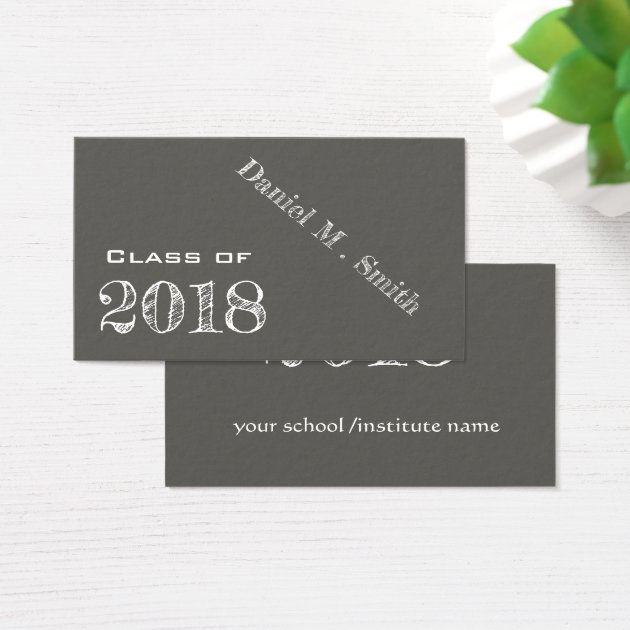 Chalkboard Look  2018 -  Graduation Name Card