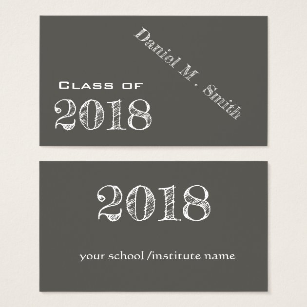 Chalkboard Look  2018 -  Graduation Name Card