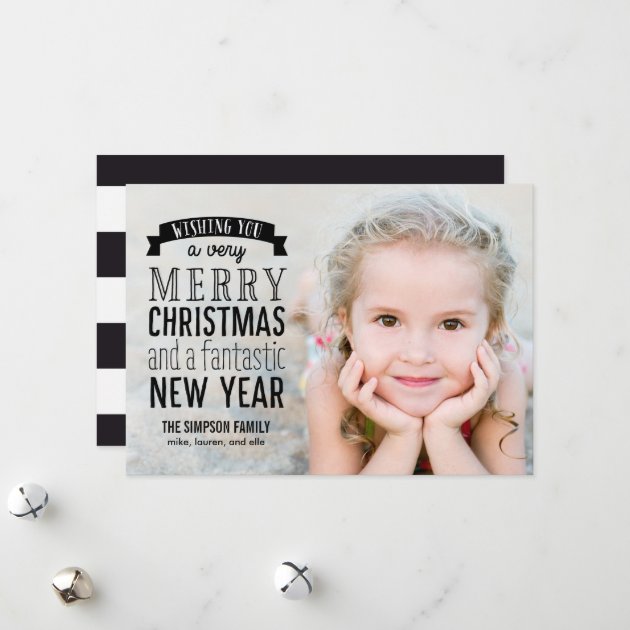 Merry Message Holiday Photo Card - Overlay