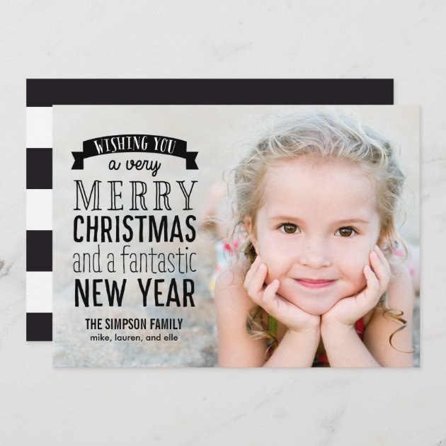 Merry Message Holiday Photo Card - Overlay
