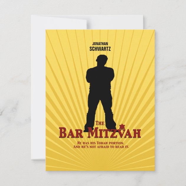 Bar Mitzvah Movie Star Reply Card