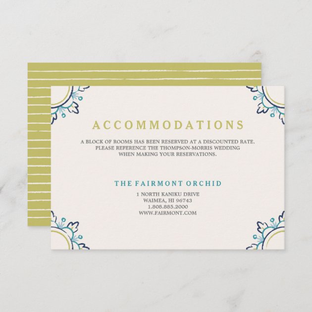 Mandala Accommodations Card - Teal