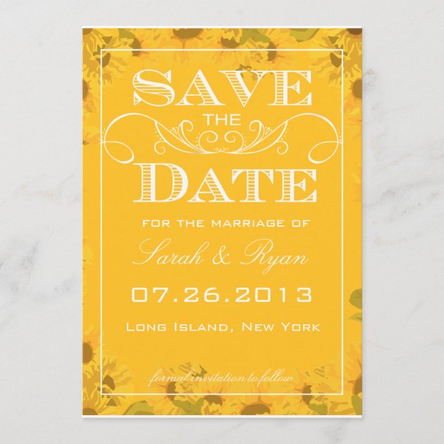 Sunflower Save the Date Announcement