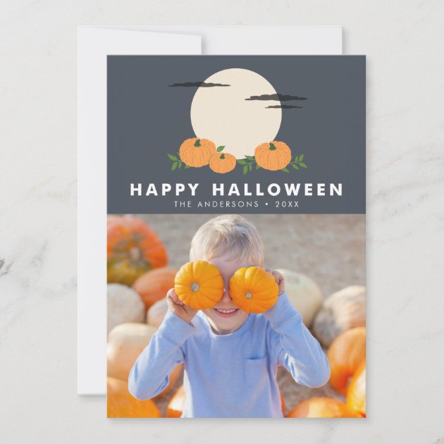 Pumpkin Patch Halloween Photo Card