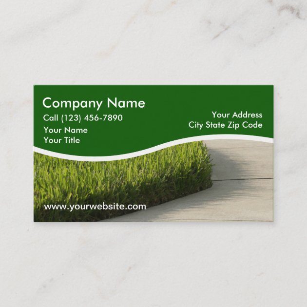 Neighborhood Lawn Service Design Business Card (front side)