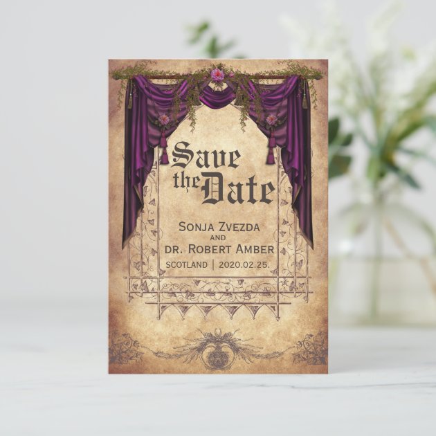 Medieval Wedding Save The Date Invitation