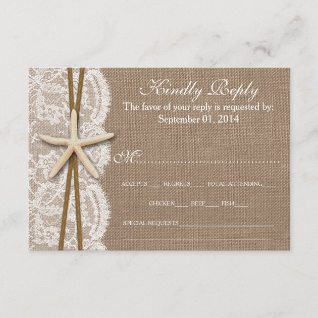 The Rustic Starfish Wedding Collection RSVP