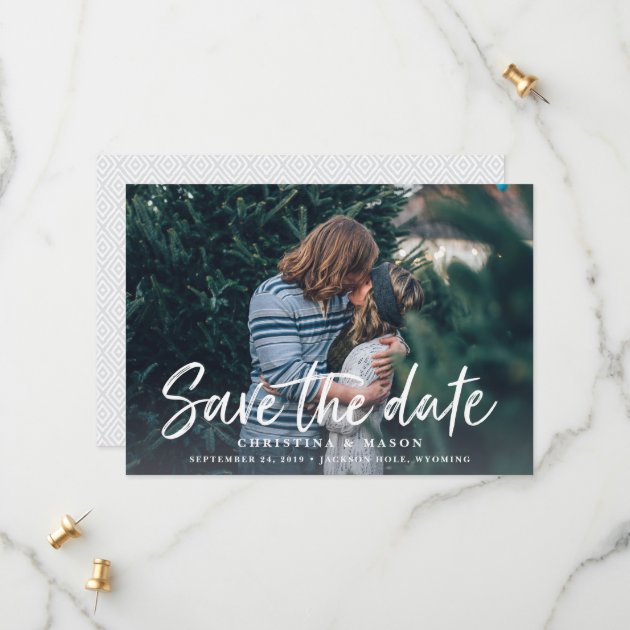 Casual Brush | Photo Save The Date