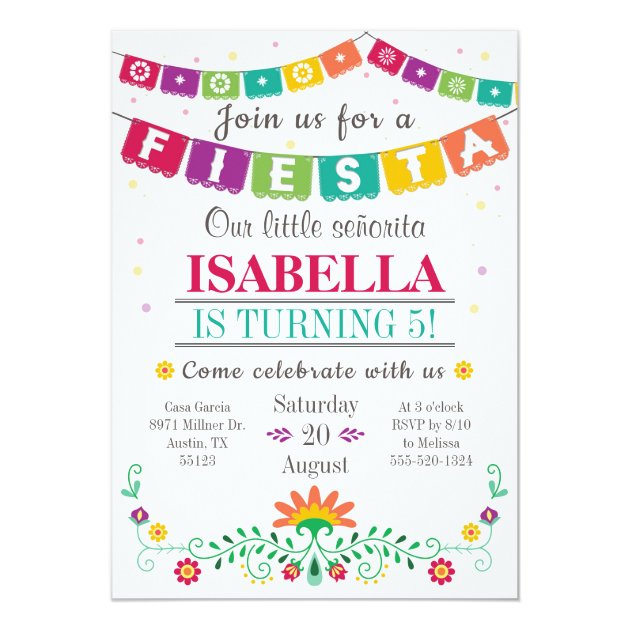Fiesta Invitation - Birthday Invitation All Ages