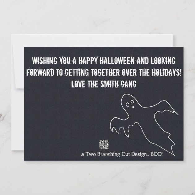 Halloween Ghost Trick Or Treat Photo Card- TBO Holiday Card