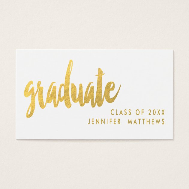 Gold Graduate Script | Business Card