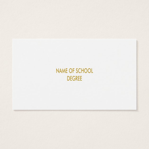 Gold Graduate Script | Business Card