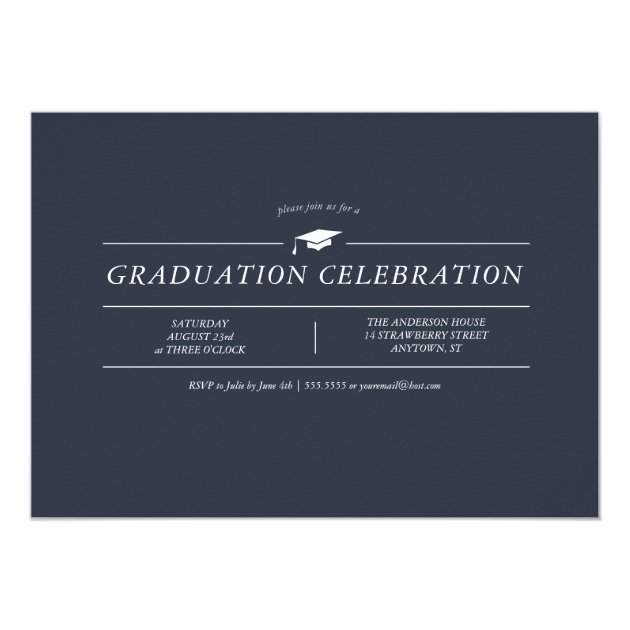 Twenty Eighteen Graduation Invitation Announcement