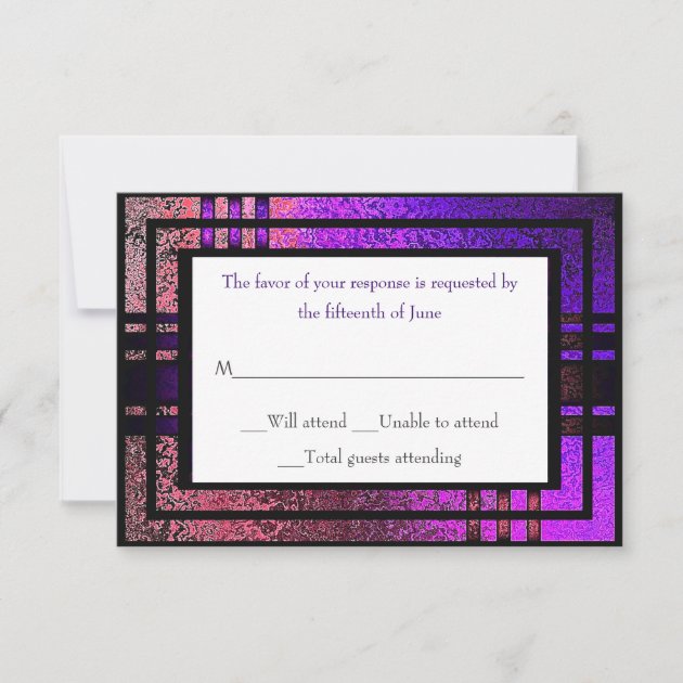 Colorful Foil Look Response Card