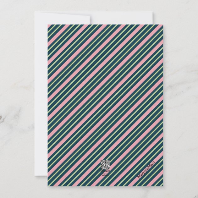 New Year Striped Photo Card