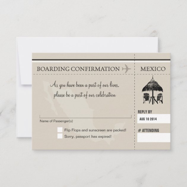 RSVP Boarding Pass TO MEXICO