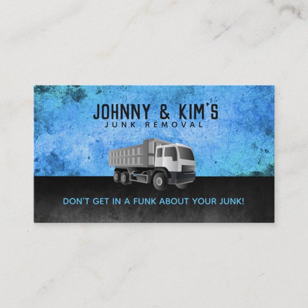 Junk Removal Slogans Business Cards (front side)
