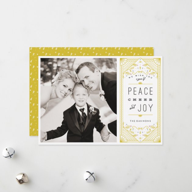 Peace Cheer Joy Holiday Photo Card