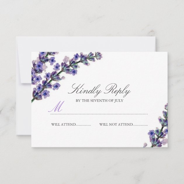 Elegant Lavender Wedding RSVP